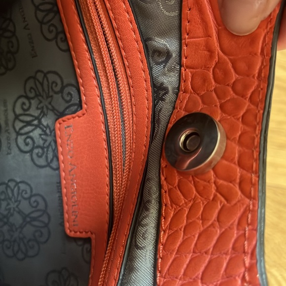 Vintage Vegan Leather Croc Bag by Enzo Anglioni - Picture 7 of 8